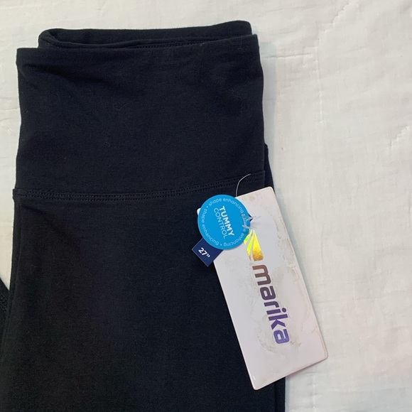 Marika high-waisted leggings w/tummy control panel Size Large 27 inch inseam NWT - Picture 2 of 5